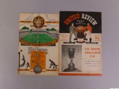 Manchester United v. Wolverhampton Wanderers, F.A.You Cup final, programme, 1954