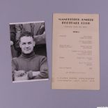 Manchester United 1938 Promotion from the Second Division celebration dinner menu