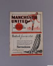 Manchester United v. Burnley, home league match programme, 18th April 1938