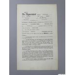 Manchester United Player's Contract for Ronnie Cope