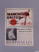 Manchester United v. Southampton, League match programme, November 11th 1933