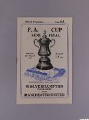Manchester United v. Wolverhampton Wanderers, F.A.Cup Semi-Final programme, 1949