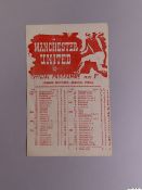 Manchester United v. Burnley, Lancashire Cup Final match programme, 11th May 1946
