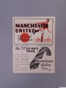 Manchester United v. Manchester City, League match programme, September 12th 1936