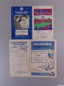 Four Manchester United away F.A.Cup match programmes
