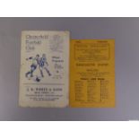 Chesterfield v. Manchester United, North War Cup semi-final programme, 12th May 1945