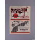 Manchester United v. Derby County, home league match programme, 1939