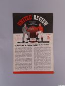 Manchester United v. Tottenham Hotspur, home league match programme, 25th March 1953