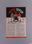 Manchester United v. Wolverhampton Wanderers, home league match programme, 23rd February 1955