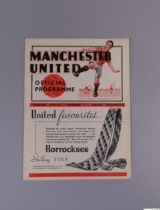 Manchester United v. Plymouth Argyle, home league match programme, 1937
