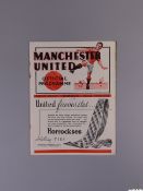 Manchester United v. Stockport County, home league match programme, 1938
