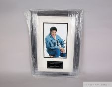 Hand signed colour Chubby Checker photograph
