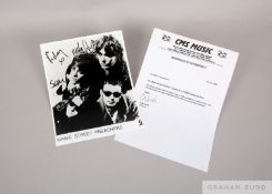 A Manic Street Preachers black and white promotional photograph