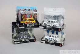 Four Beatles Corgi Album die cast collectable Help, Revolver, Sgt Pepper and Abbey Road Taxis