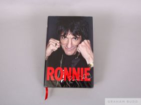 A copy of Ronnie Wood's autobiography "Ronnie"