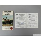Two racecards for Commanche Run, the racehorse who provided Lester Piggott with his record-