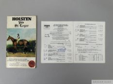 Two racecards for Commanche Run, the racehorse who provided Lester Piggott with his record-