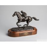 The William Hill Golden Spurs Award presented to Pat Eddery as 'Best Flat Jockey in 1990, in the