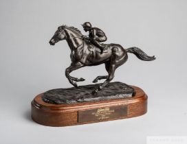 The William Hill Golden Spurs Award presented to Pat Eddery as 'Best Flat Jockey in 1990, in the