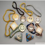 Collection of 23 Ascot racecourse members' gilt-metal & enamel Badges 1980's, Ladies, Guests,