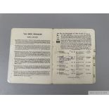 Lester Piggott signed racecard for the win on Gladness in the 1958 Ebor Handicap ay York, signed