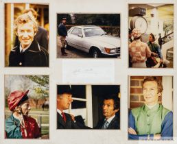 Lester Piggott-signed photo montage featuring Robert Sangster, Lester's signature in ink to centre