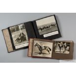 Two photograph albums personally compiled by the jockey Lester Piggott and chronicling the early