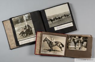 Two photograph albums personally compiled by the jockey Lester Piggott and chronicling the early