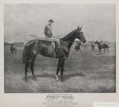 Miscellaneous collection of 27 unframed horse racehorse and horse-related prints mostly dating to