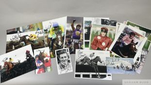 Collection of signed photographs of famous National Hunt moments and stars,