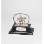 TV Times Flat Racing Trophy for the 1969 season won by Lester Piggott, the silvered trophy