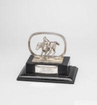 TV Times Flat Racing Trophy for the 1969 season won by Lester Piggott, the silvered trophy