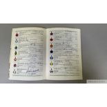 1992 Grand National racecard (Party Politics) fully-signed by the 40 competing jockeys,