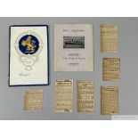 Ephemera relating to the 1923 Derby winner Papyrus and his voyage to the USA to race Zev the 1923