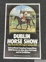 Poster for the 1973 Dublin Horse Show, artist's monogram in the plate, published by Browne & Nolan