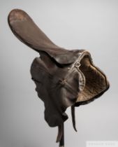 The saddle used by jockey Tim Hamey when winning the 1932 Grand National at Aintree aboard Forbra,