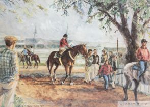 Susan Turner Chapman (American, 20th century) 1982 KENTUCKY DERBY: MORNING TRACK WORK; THE RACE (