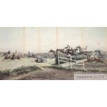 After Godfrey Douglas Giles (1857-1941) CANAL TURN, THE GRAND NATIONAL large colour lithograph, 50