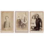 A trio of Victorian cabinet cards/cartes-de-visites of the jockey Fred Archer, the first a studio