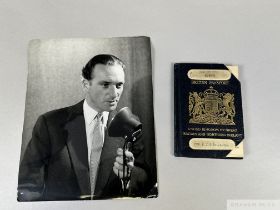 Peter O'Sullevan's first passport issued by the British Foreign Office 23rd September 1935, No.
