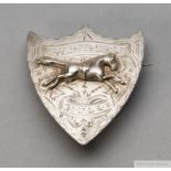 Early silver racecourse badge, thought to be a Hull Racing Club director's badge,  hallmarked