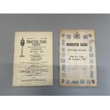 Two racecards signed by Lester Piggott
