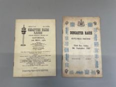 Two racecards signed by Lester Piggott