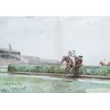 John Beer (British, 1860-1930) "EREMON" THE 1907 GRAND NATIONAL (A PAIR) both signed, watercolour,