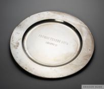 Three winning jockey’s trophies presented to Pat Eddery for victories in Italy, i) on Baudelaire