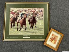 Souvenir photograph of Lomond and Pat Eddery winning the 1983 2,000 Guineas at Newmarket,