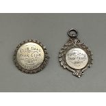 A matched pair of Four Oaks Park Club members' badges for the racecourse's inaugural year in 1881,