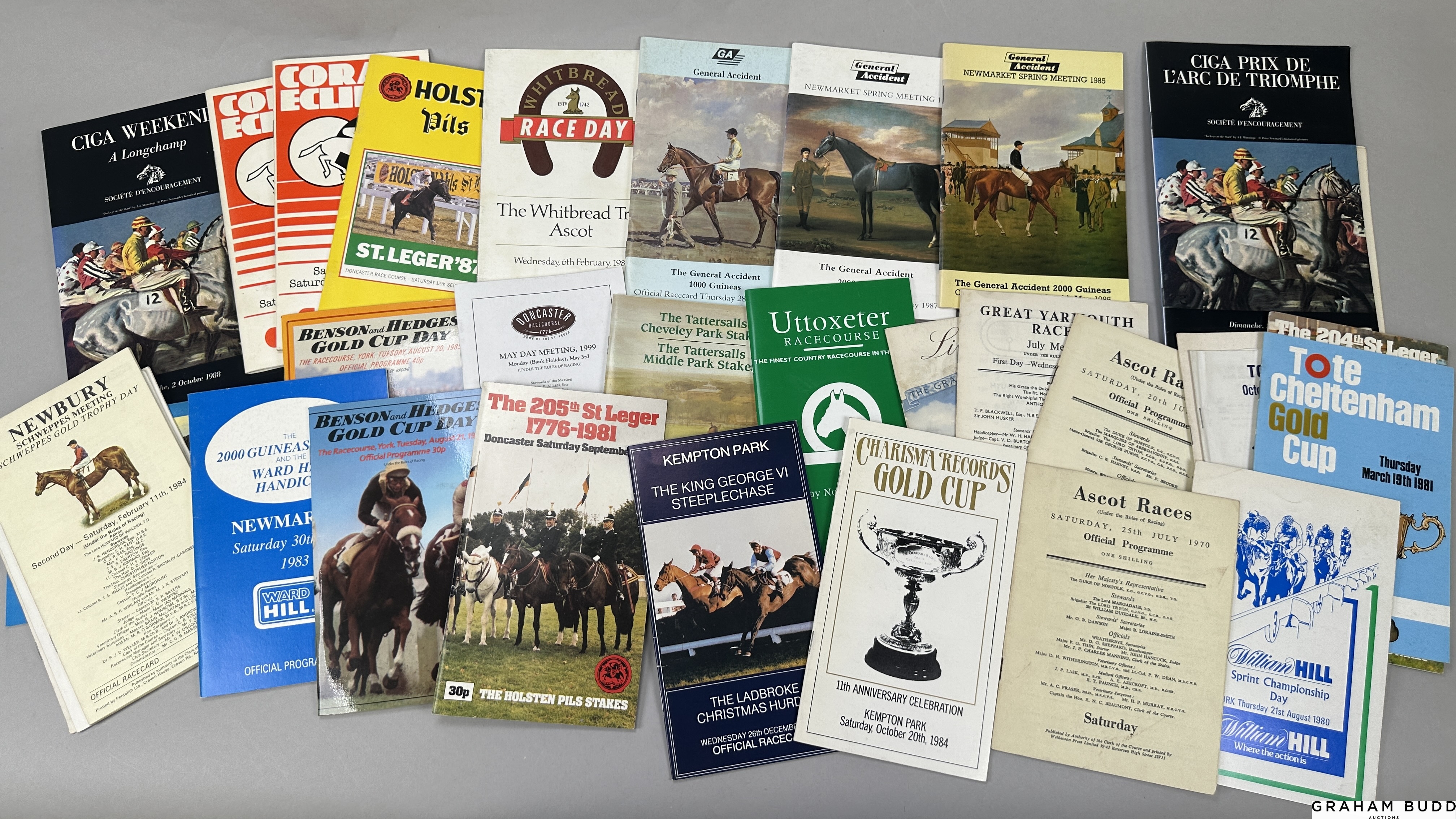 Collection of 67 racecards dating between 1962 and 2019, including Towcester, Yarmouth, Ascot,