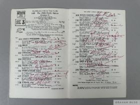Grundy and the 1975 Derby: a racecard fully-signed