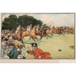 Cecil Aldin (British, 1870-1935) THE BLUEMARKET RACES - THE START Chromolithograph, published by